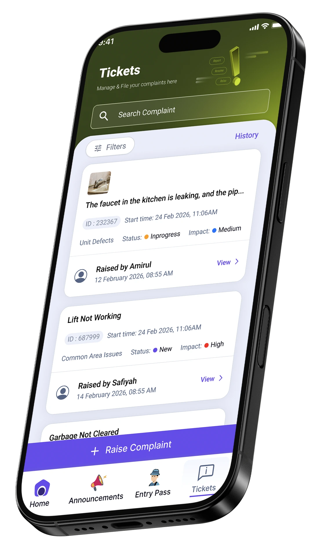 Raise Tickets easily